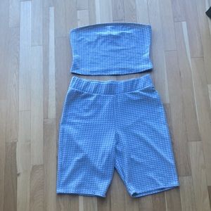 Biker Shorts & Matching Halter Top